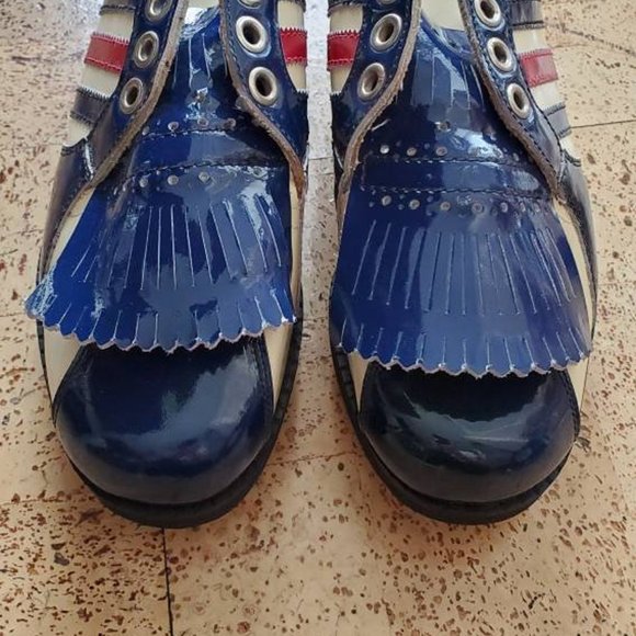 Vintage Retro ADIDAS Patent leather golf shoes. US 6.5 men/9 ladies. - Picture 2 of 8